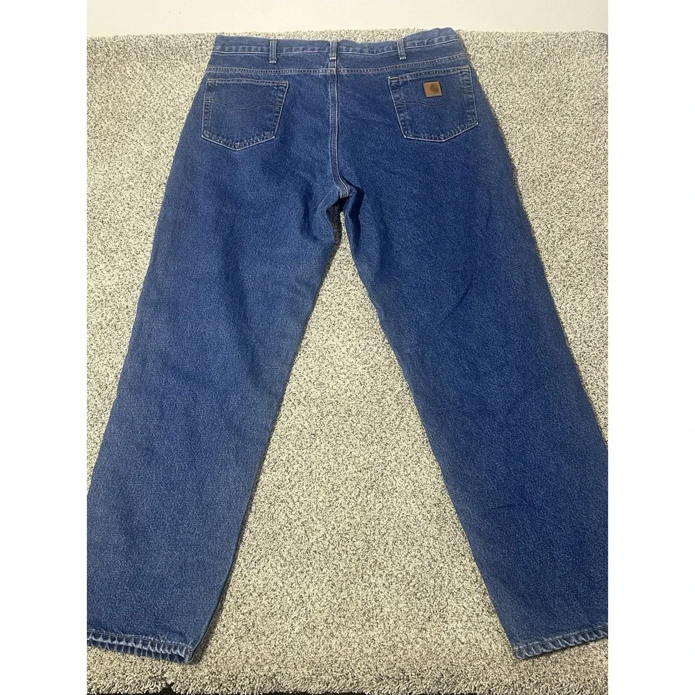 Carhartt B 172 DST Relaxed‎ Fit Mens Size 40 X 34 Flannel Lined Jeans